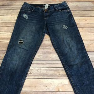 Maurice’s distressed skinny jeans